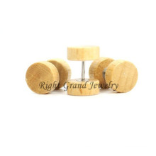 Meilleures ventes variété corps en bois bijoux 10mm personnalisé faux Plugs